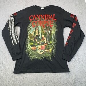 Cannibal Corpse Shirt Mens Medium Black Long Sleeve Graphic Music Tour Band Tee
